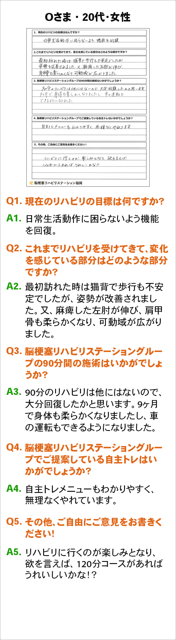 Oさま ・ 20代・女性